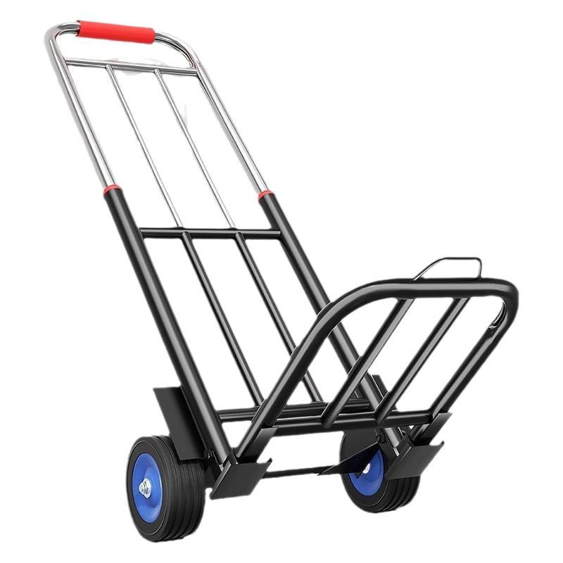 Portable Folding Retractable Trolley Folding Hand Truck Handling Household Trailer Shopping Cart Trolley Adjustable Hand Cart