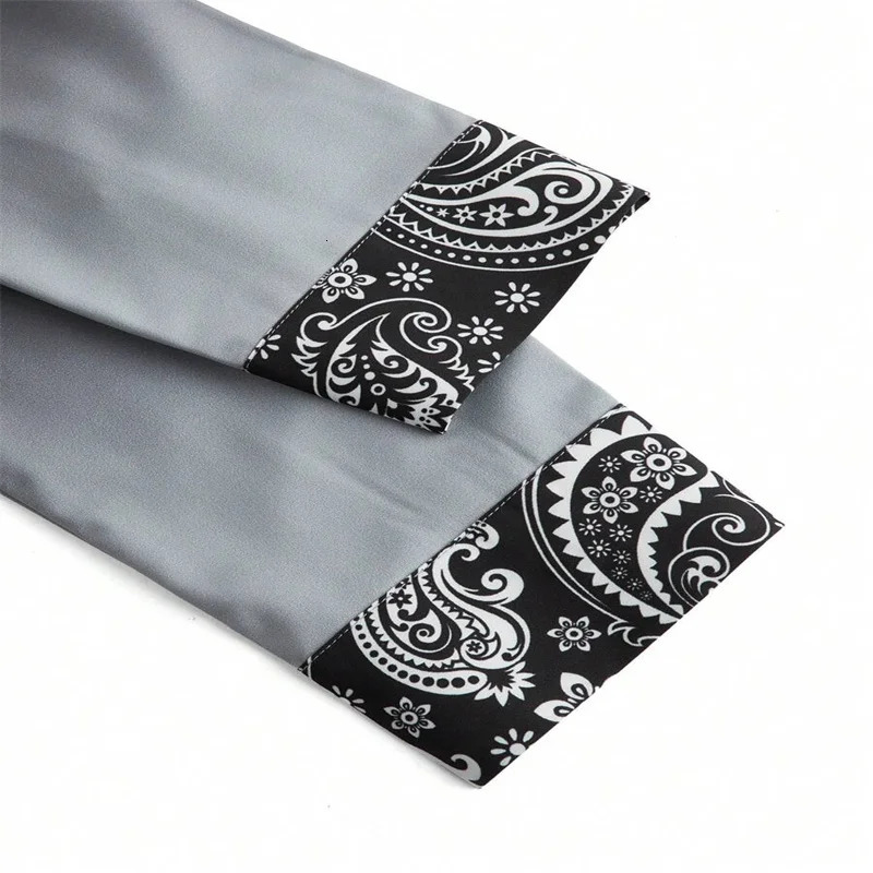 Mens casual gradient long sleeve shirt Happy Year soft and comfortable n plus size 6XL 250227