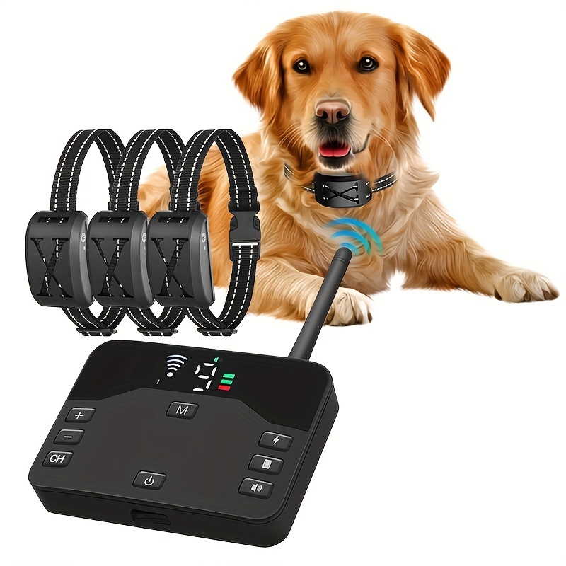 Electric dog collar Advanced Wireless Invisible Dog Fence Kit Including a Waterproof Training Collar and Boundary Marker Wireless Dog Fence dog kit do