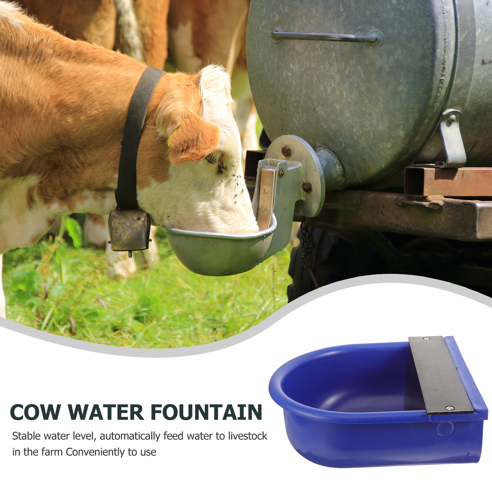 Sheep Cow Water Bowl Automatic Dispenser Horse Waterer Livestock Feeder Tool Outdoor Trough Cattle Cup