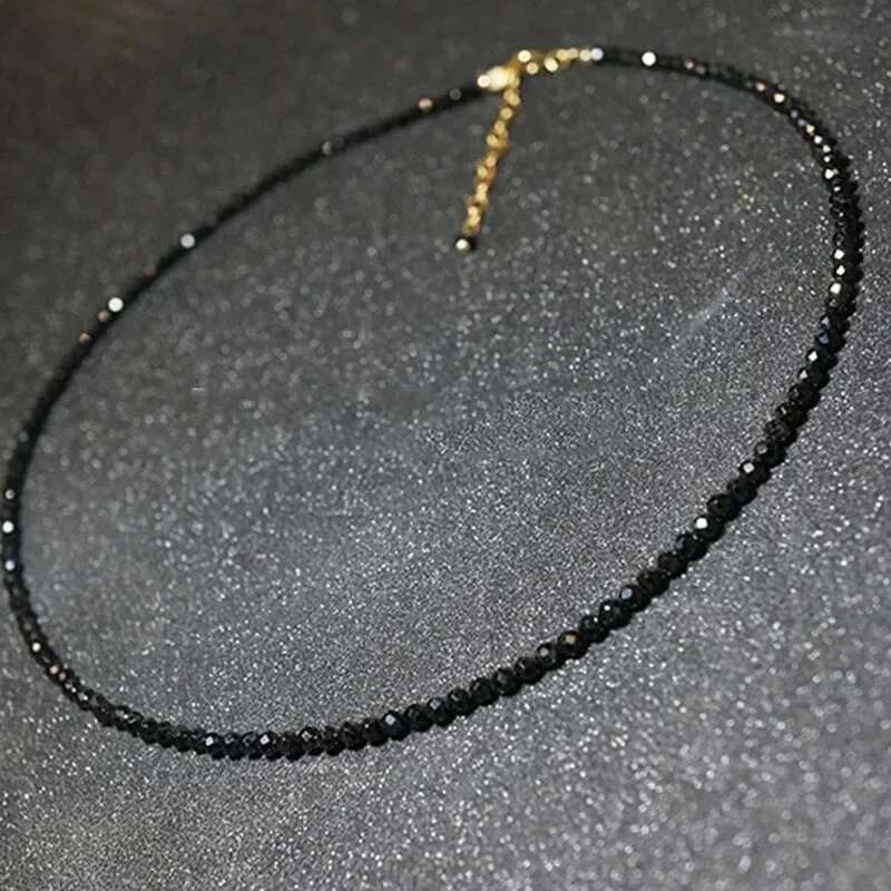 Simple Black Beads Short Female Women Choker Necklaces Femme Ladies Party Necklace Fashion Jewelry 2023