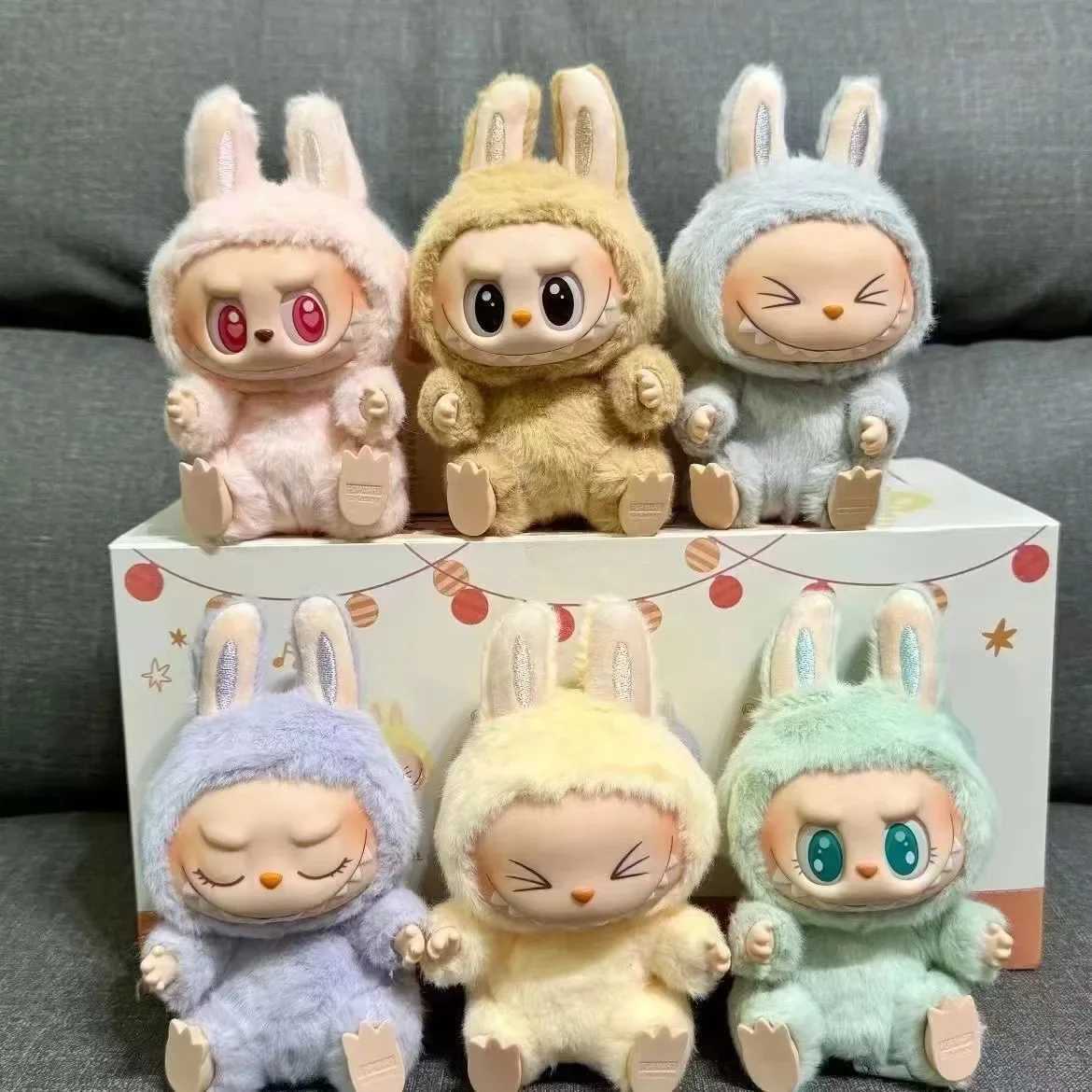 Labubu Monster Box Toy Heart Macaron Ii Vinyl Plush Doll Blind Box Model Pack Key Chain Gift Tabletop Decoration Childrens GiftT250305