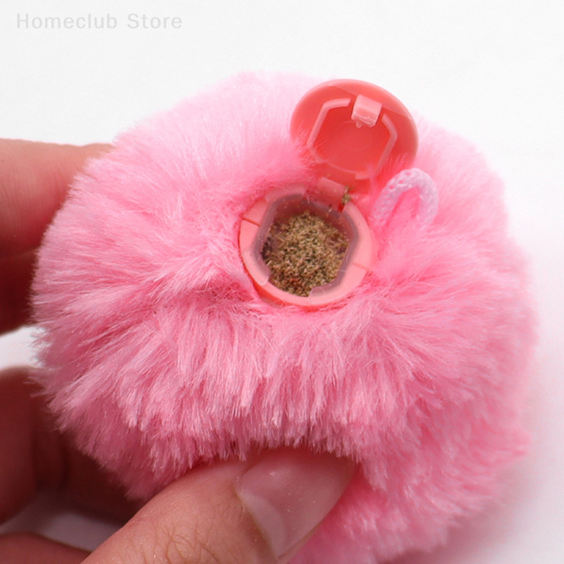 Smart Cat Toys Interactive Ball Plush Electric Catnip Training Toy Kitten Touch Sounding Pet Product Squeak Toy Ball Cat Play