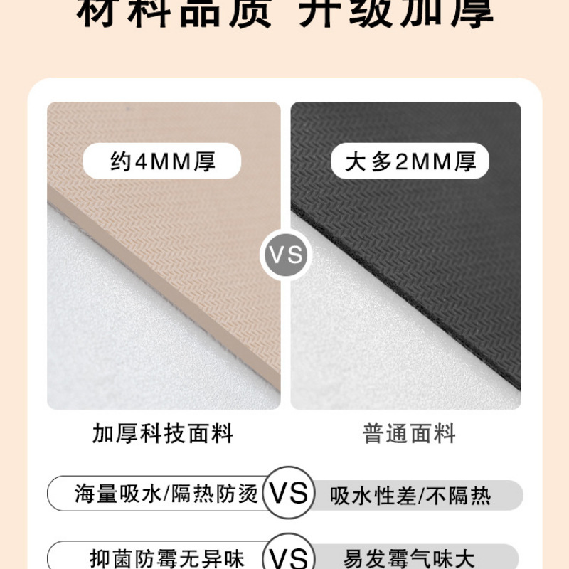 Kitchen drain pad countertop diatom mud absorbent pad dishes water control pad coffee machine pad PWSD01