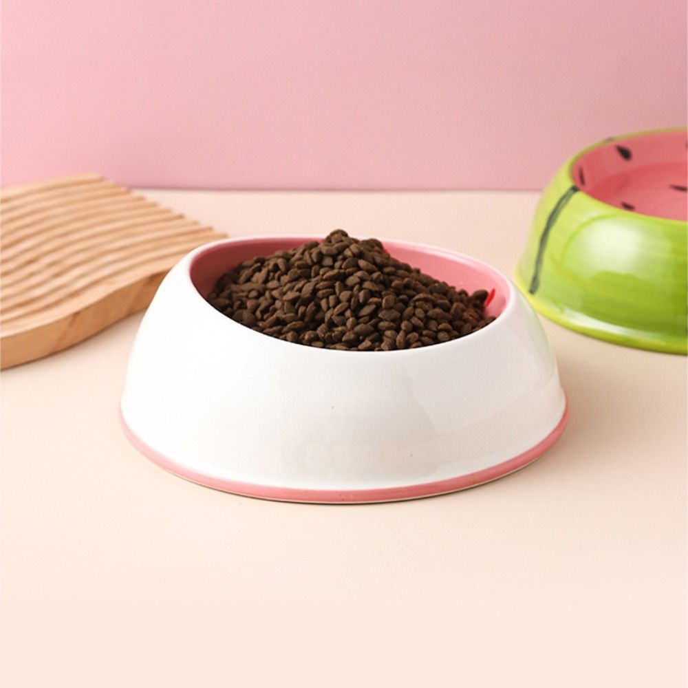 Pet Supplies Ceramics Pet Cat Food Bowl Strawberry Colorful Dog Food Bowl Cute Watermelon Water Bowl For Pet Dog Cat