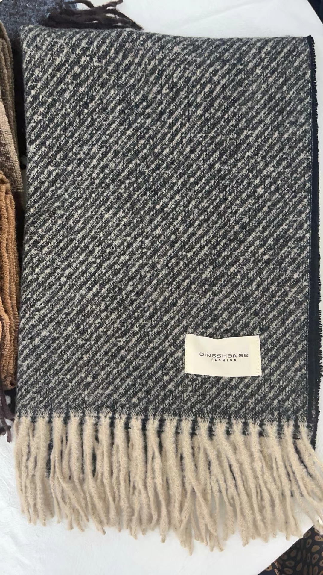 K050 New warm thick scarf women autumn and winter casual scarf men's Korean imitation cashmere all-match Korean shawl trend