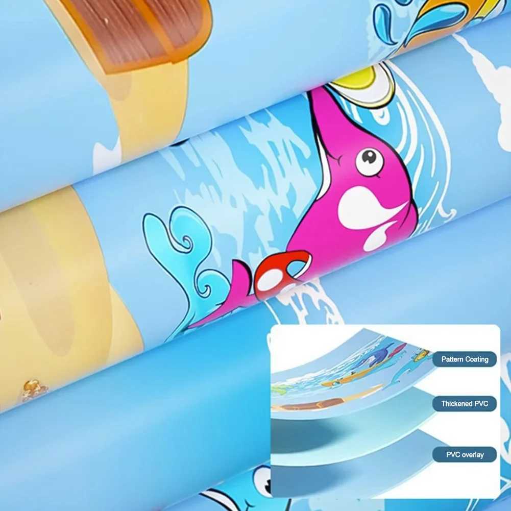 Inflatable Kids Swimming Pool PVC Framed Swimming Pool Cartoon Pattern Thickening Swimming Pool for Summer Outdoor IndoorXJ250305