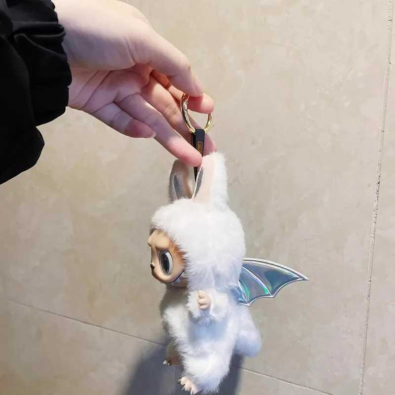 High Quality Cute Labubu Little Angel Wings Series Vinyl Doll Blind Box Toy Backpack Pendant ChildrenS New Year GiftT250305