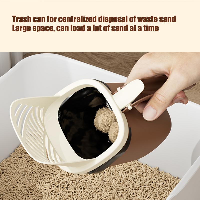 Cat Litter Shovel with storage bucket and quick sand leakage function For Pet Filter Clean Toilet Garbage Picker Cat Supplies