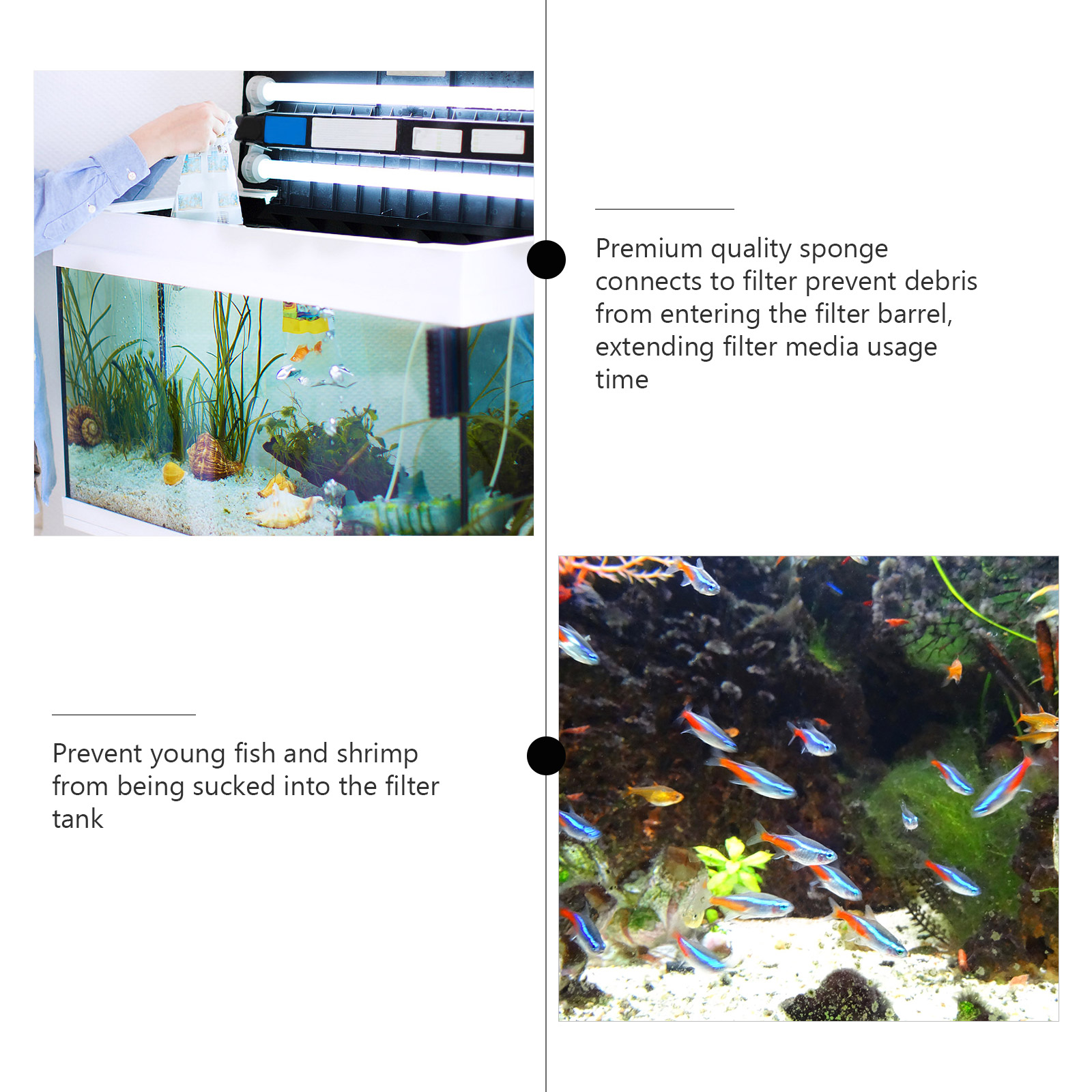 12 Pcs Fish Tank Accessories Filter Aquarium Ultraviolet Light Sponge Pre-filter