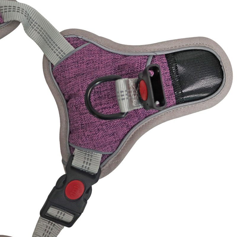 Dog Harness No Pull with 2 Leash Clips, Durable and Breathable Adjustable Soft Padded, Three Sturdy Safety Buckles Pet Harness with Easy Control Handl