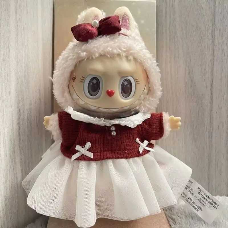 In Stock High Quality Labubu Skullpanda Mokoko Zimomo Halloween Labubu Keychain Doll Christmas Gift Keyring Kids Toys ReplicaT250305