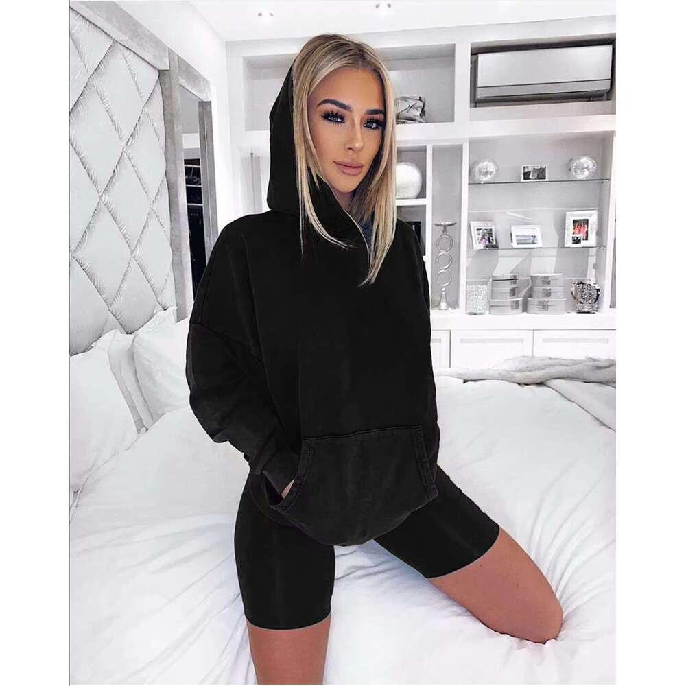 Spring Solid Plain Multi-Colored Pullover Longsleeve Pocket Custom Hoodie For Women