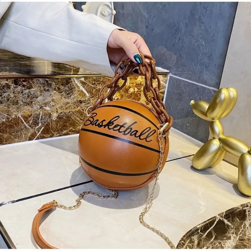 Selling Ladies Spherical Bag Personality Basketball Bag Shoulder Messenger Bag Korean Round Bag Womens Bag 250304