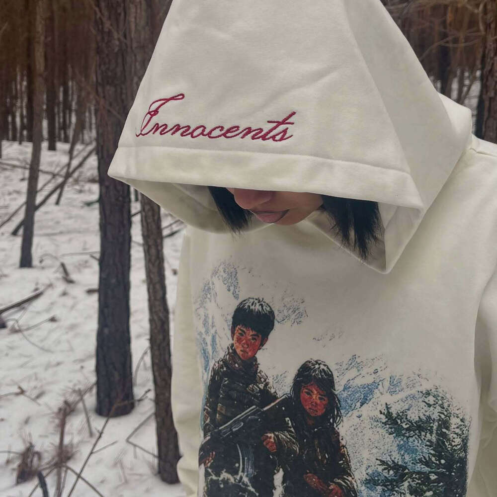 International Station Street Soldiers Casual Versatile Letter Embroidered Spring Printed Hoodie