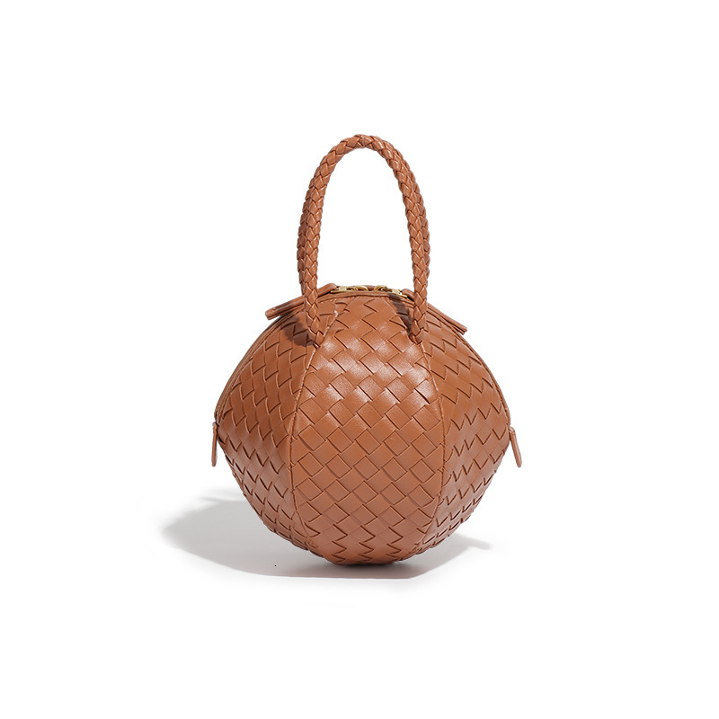 Fashionable Design Spring/Summer New Handwoven Handheld Embroidered Ball With Simple And Versatile Texture, Single Shoulder Crossbody Bag For Women