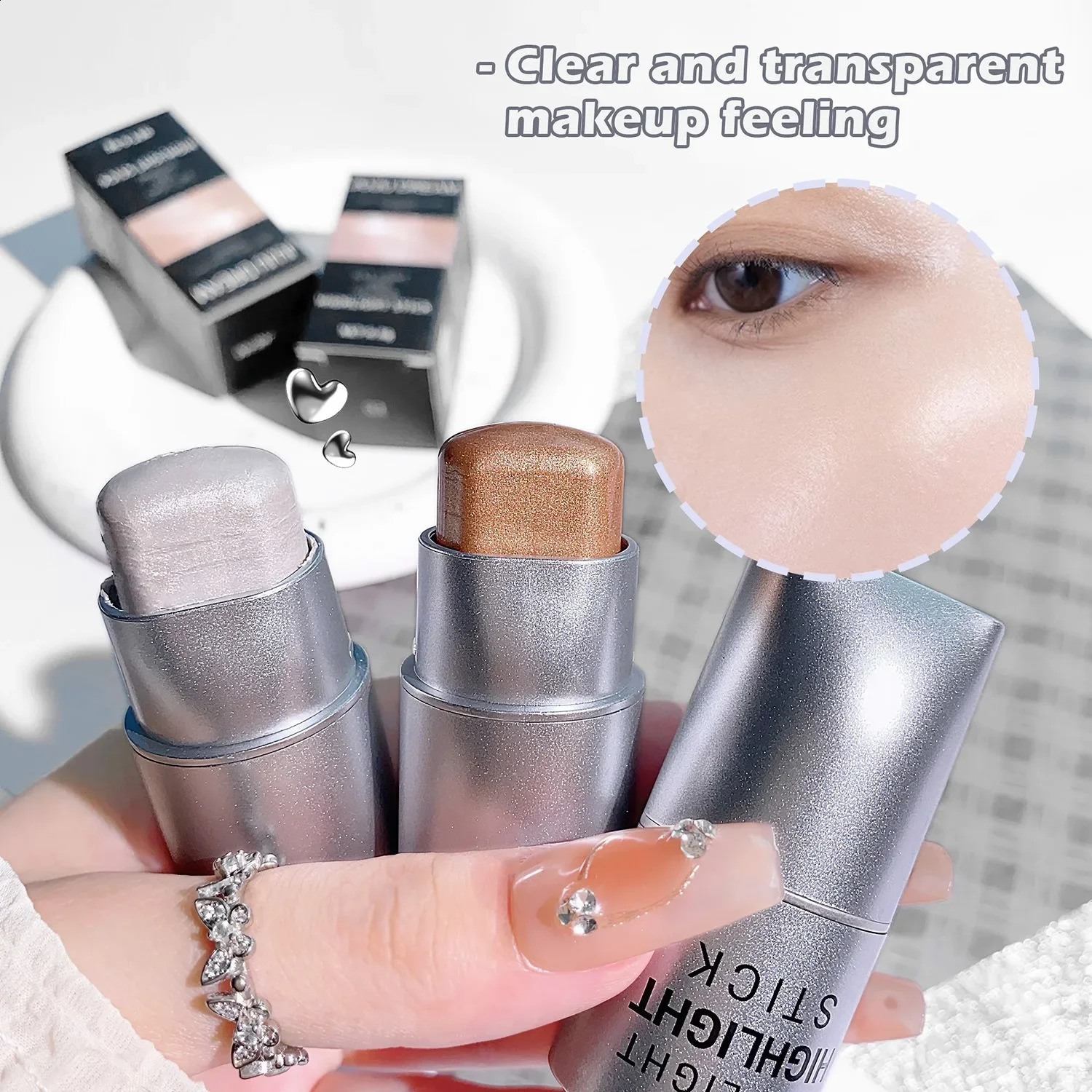 Highlight Shadow Stick Makeup Glitter Highlighter Contour Shimmer Bronzer Shading Natural Stereoscopic FaceBody 250219
