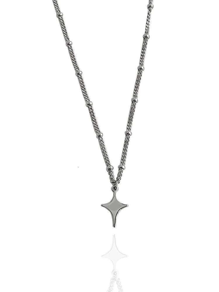 Simple Trendy Star Hollow Choker Pendant Neck Jewelry Accessories Women Men's Fashion Party Chain Necklace