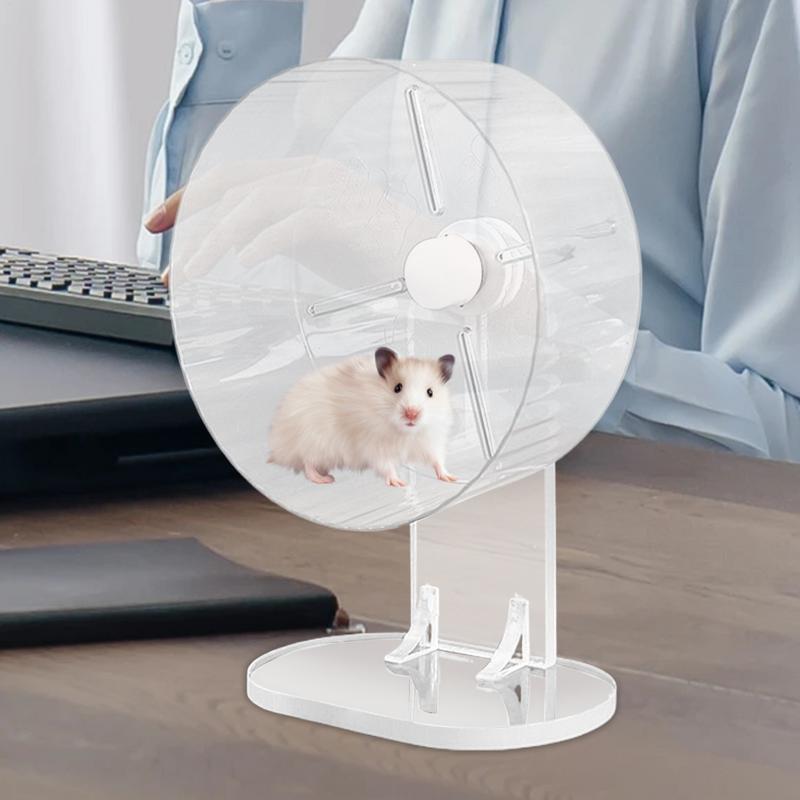 Small Hamster Wheel Animals Exercise Wheels Quiet Acrylic Small Animal Exercise Spinner Hamster Running Accessories Toys For