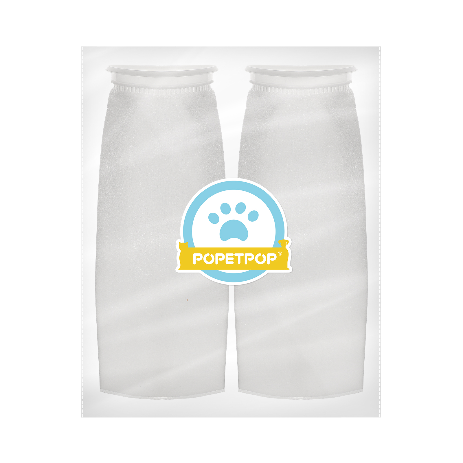 2pcs Aquarium Filter Socks Fish Tank Filtering Bags 4 Inch Ring Diameter Fish Tank Filter Socks (100um)