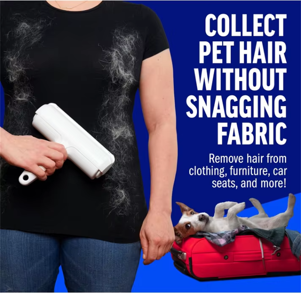 Pet Hair Remover and Reusable Lint Roller Cat and Dog Hair Remover for Furniture, Couch, Carpet, Clothing and Bedding - Portable, Multi-Surface Fur Re