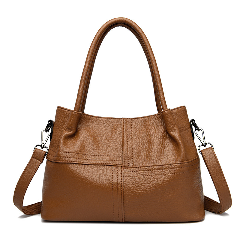 Bag 2025 New Women's Texture Soft Leather Commuting Tote Simple Shoulder Crossbody Bag
