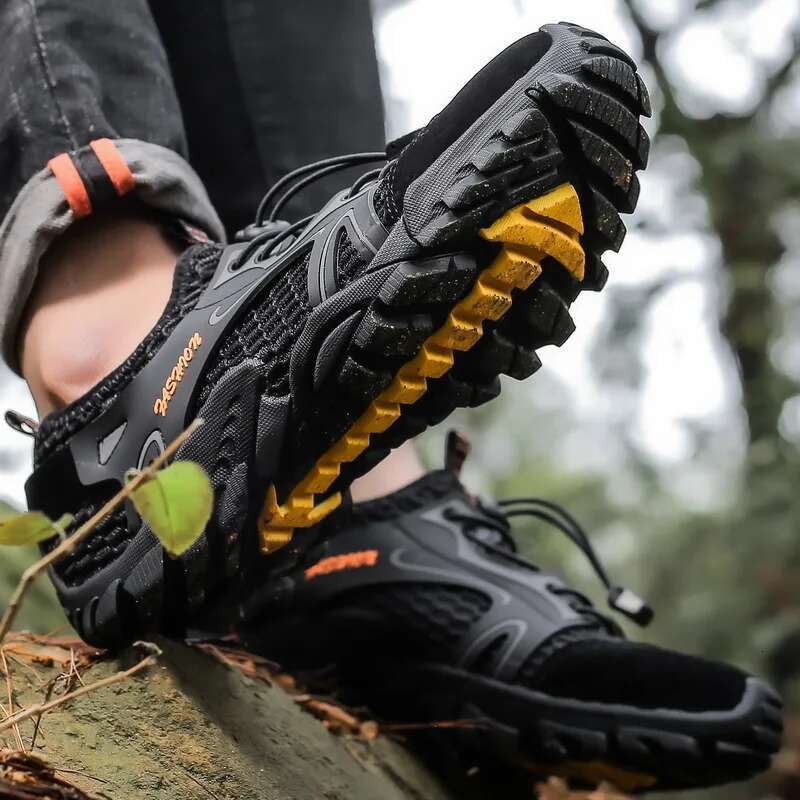 Men's Solid Color Creek Tracing Water Outdoor Beach Swimming Mountaineering Breathable Quick-Dry Aqua Shoes