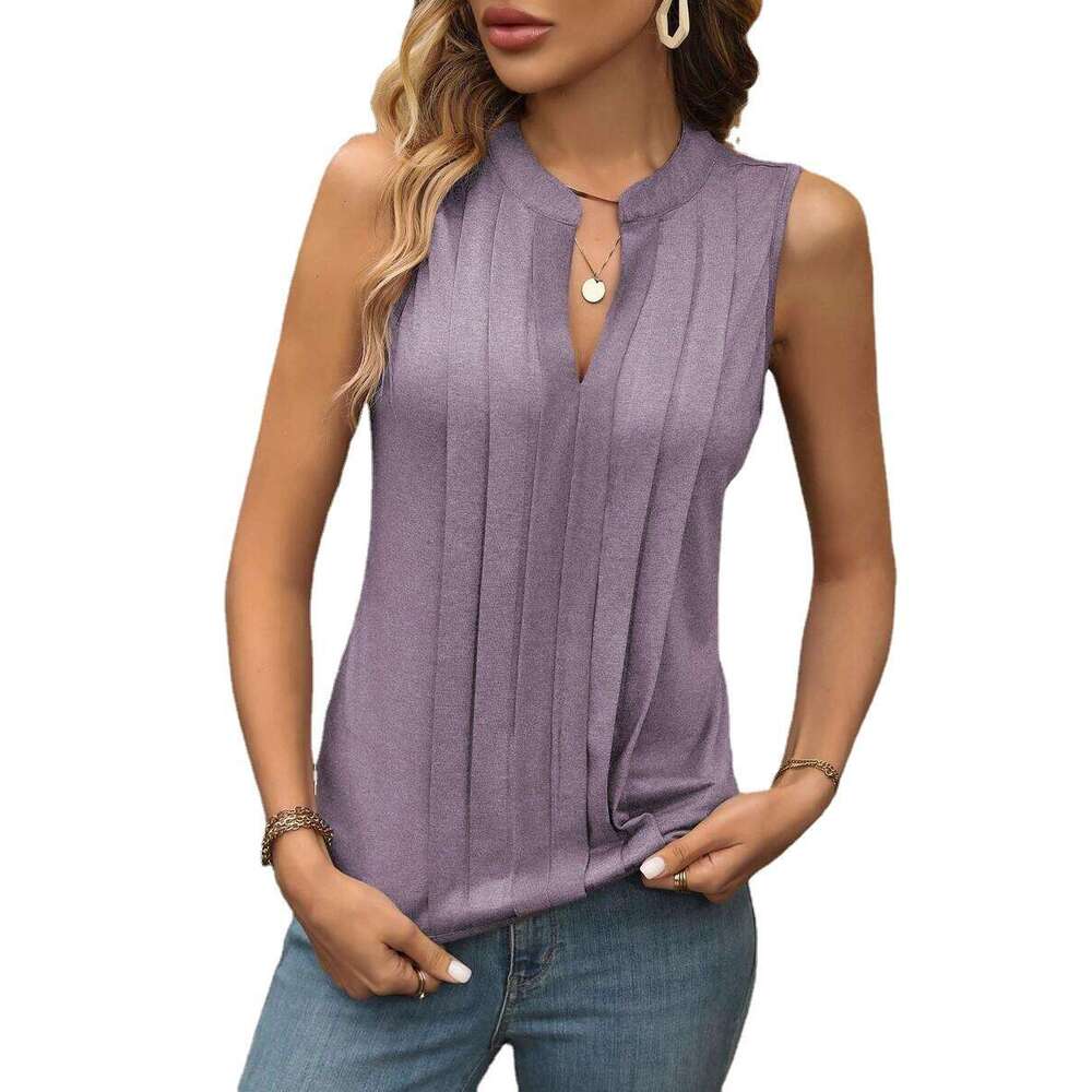 Casual Loose Solid Sleeveless For Women Fashion Summer Women's Shirts Blouses Elegant Youth Female Tank Tops Streetwear 's
