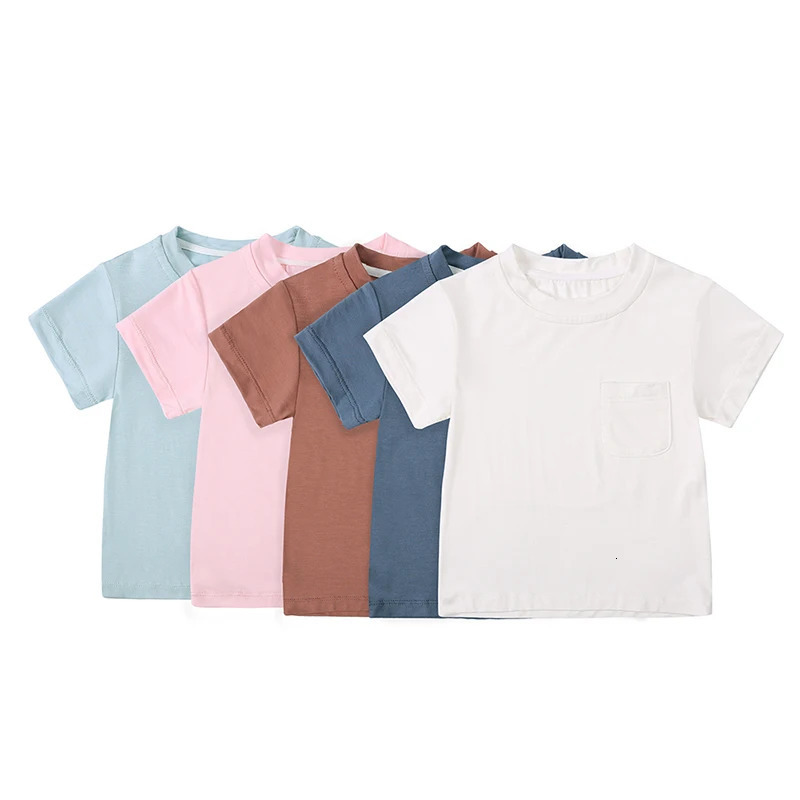 Bamboo Fiber Summer Infant T-Shirt Baby Boys Girls Round Neck Short Sleeve Top Pullover Toddlers Casual borns Tees 250304