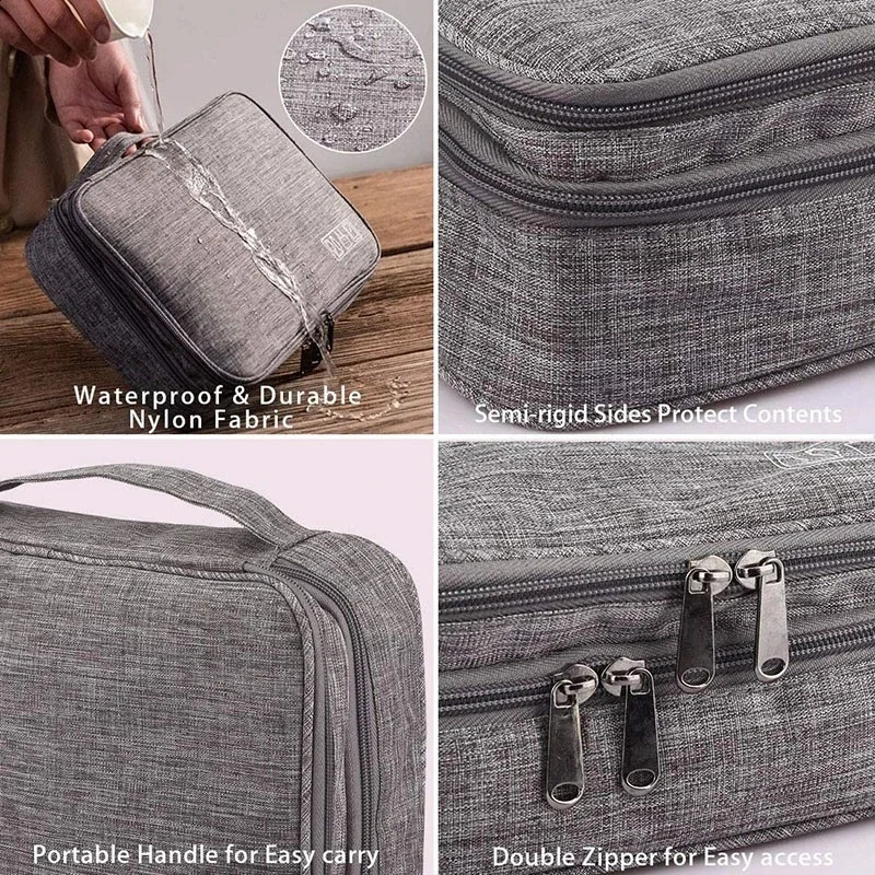Ship from US Cable Storage Bag Waterproof Digital Electronic Organizer Portable USB Data Line Charger Plug Travel 250305FBB