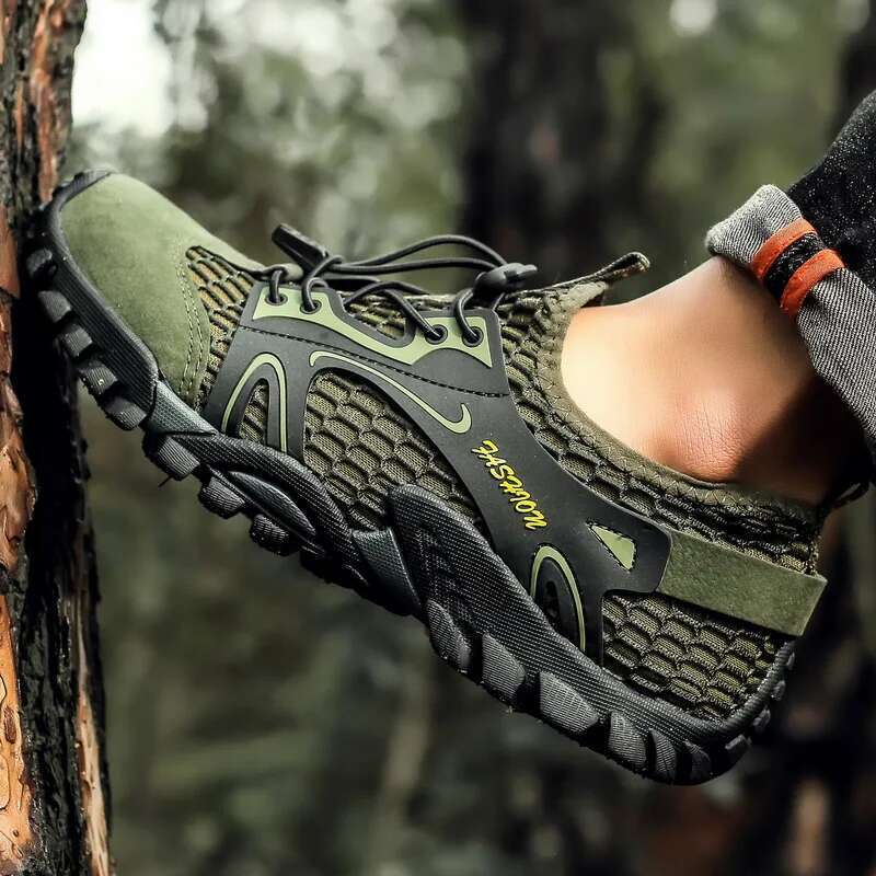 Men's Solid Color Creek Tracing Water Outdoor Beach Swimming Mountaineering Breathable Quick-Dry Aqua Shoes