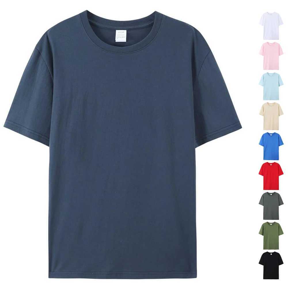 100% Cotton Crew Neck Tshirts Men Wholesale Short Sleeve Basic Cotton T-shirt Bulk Plain White T Shirt For Men Poleras De HombreT250305