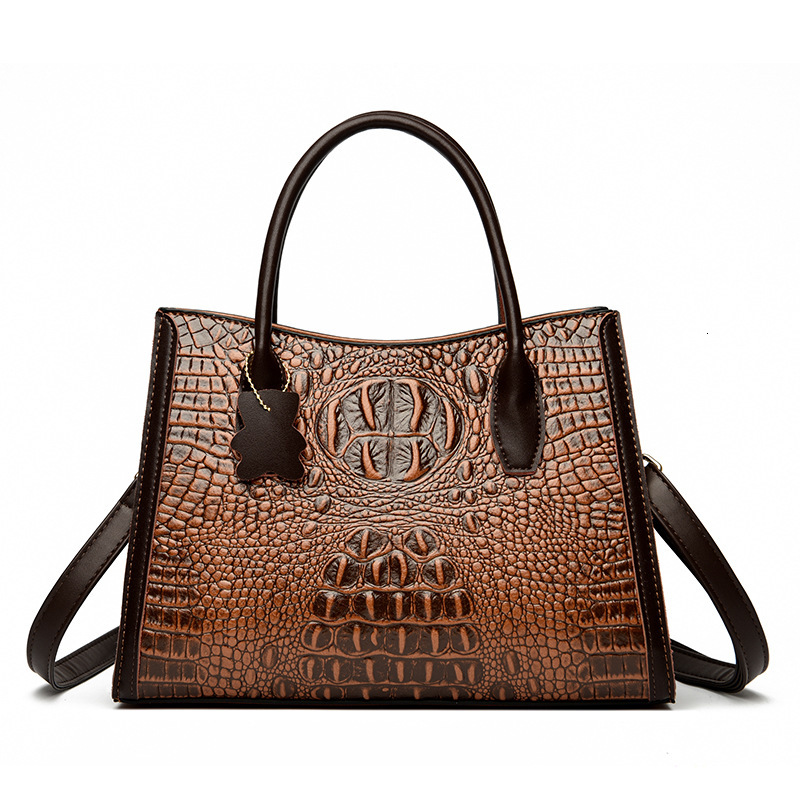 Bag Large Capacity Handbag 2024 New Tote Fashion Crocodile Pattern Women's Mother Bag