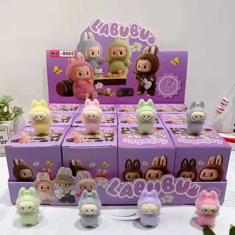 Cute Mini Labubu Standing Sitting Posture Dolls Blind Box 12pcs Kawaii Toys Desktop Decor Ornaments Collection Christmas GiftsT250305