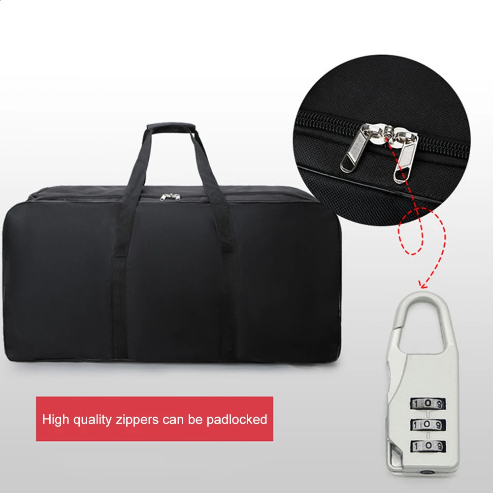 Ship from US Foldable wheel bag large portable carry on luggage travel storage with wheels waterproof handcart carrying case 250305FBB