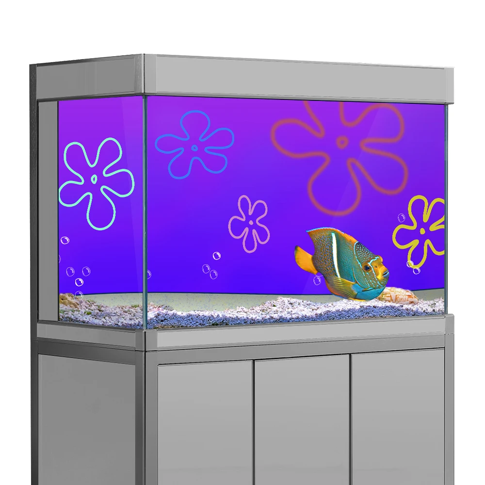 Cartoon bob Underwater Aquarium Background Sticker (16x24 in / 41x61cm) HD Printing Wallpaper Fish Tank Backdrop Decorations PVC
