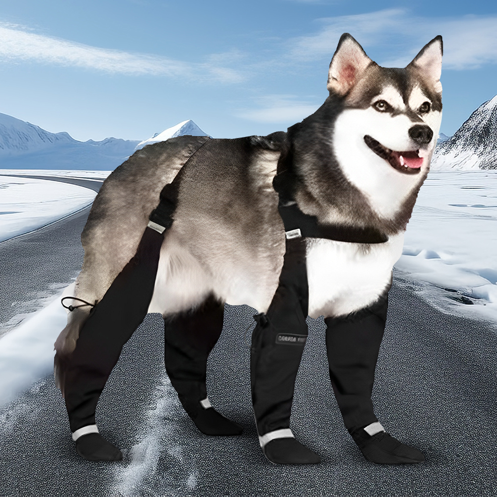 Outdoor Dog Suspender Booties Waterproof Non-Slip Dogs Shoes Ajustable Pet Socks Dog Leggings Outdoor Protector Pet Accessories