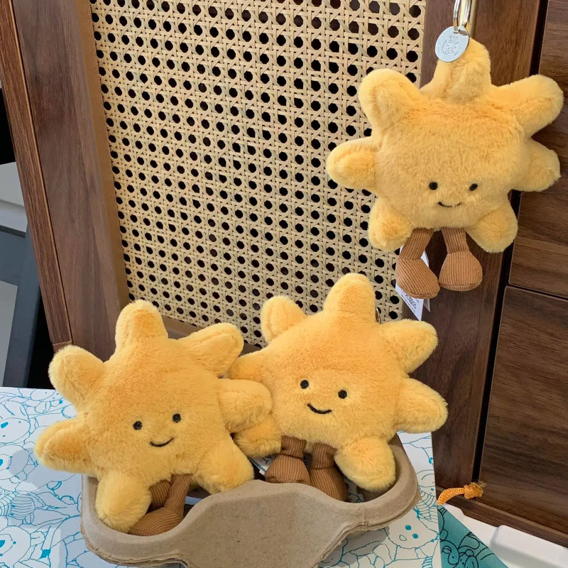 Limited Edition 15cm Jellycat Fun Sunflower Pendant Decoration Cute Bag Hanging Decoration Keychain Cute 2024 New Product gift