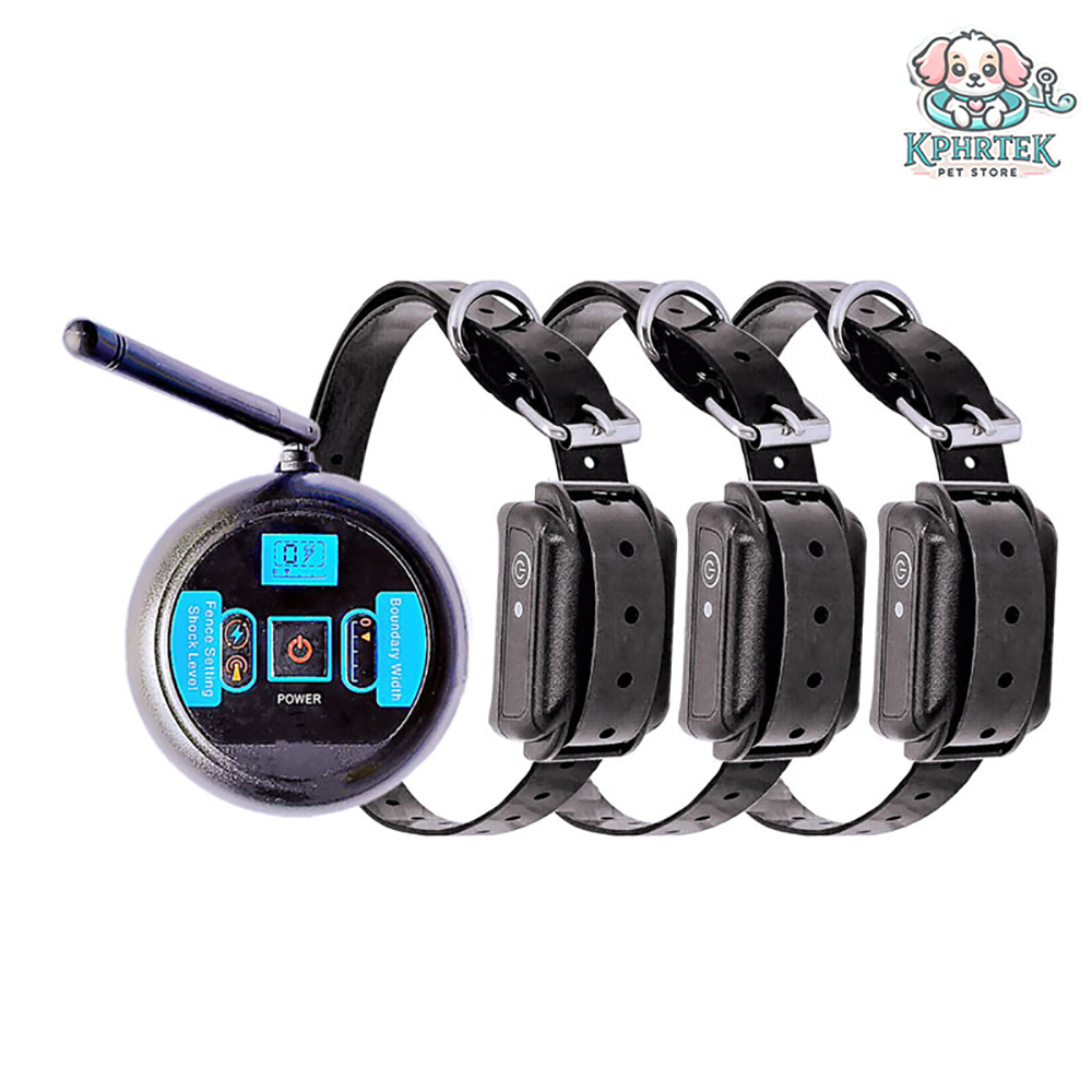 For 3 Dogs Wireless Electronic Pet Fence Invisible Charging Fence Anti-Loss Electric Shock Barking Device