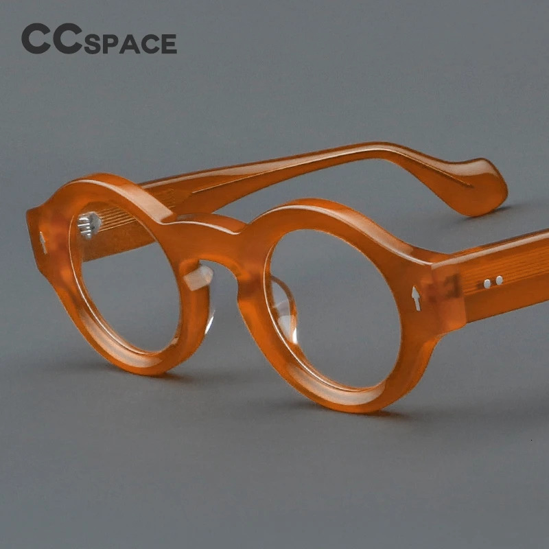 Thick Acetate Round Reading Glasses replicas of Diopter High Quality Rivet Customizable Vision Plus Optical #57359 250303