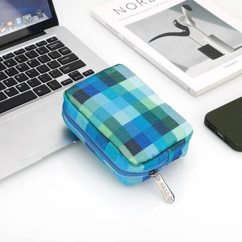 Ship from US Cute Small Makeup BagCosmetic Toiletry Make up Little Items Pouch for PurseZipper Mini Tech Charger Cable Electronic Organizer 250305FBB
