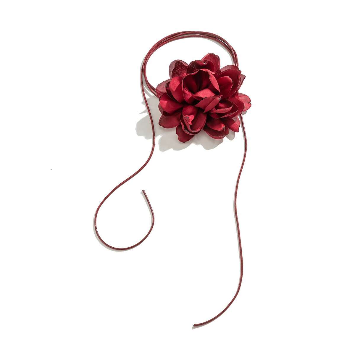 Ingemark Exaggerated Big Rose wer Choker Necklace for Women Wed Bridal Goth Kpop Adjustable Bowknot Chain Y2K Accessories New