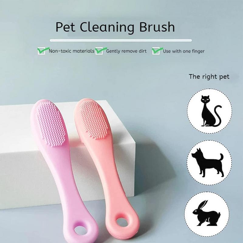 Cat Scrubber For Chin Soft Silicone Grooming Chin Scrubber Non-Slip Cleaning Brush Finger Multifunctional Pet Supplies For Cats