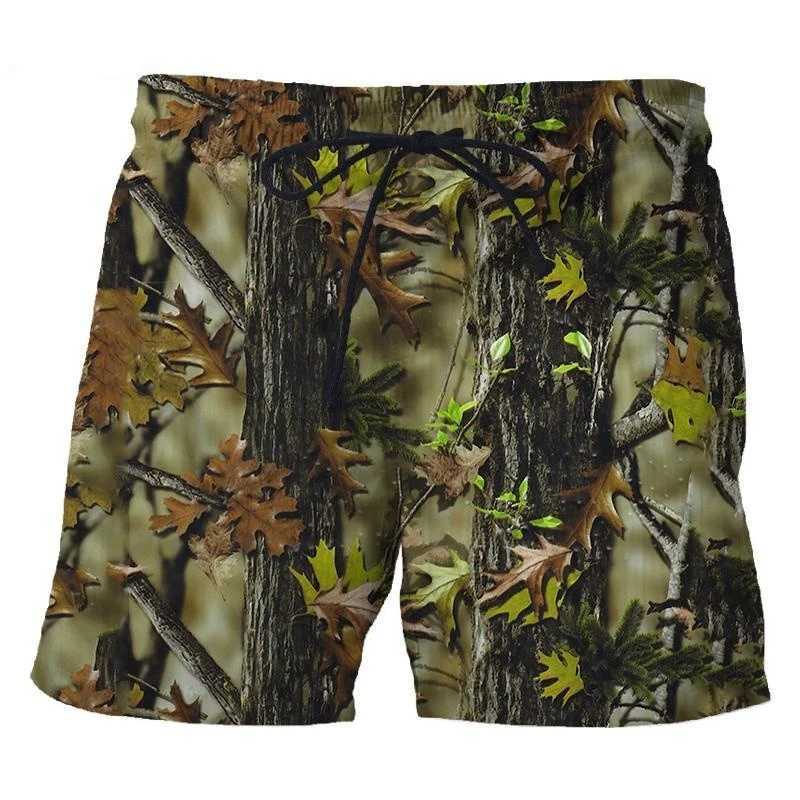 Retro camouflage 3D printed mens beach shorts new fashion casual swimming relay personalized sports board ice shorts mens clothingXJ250304