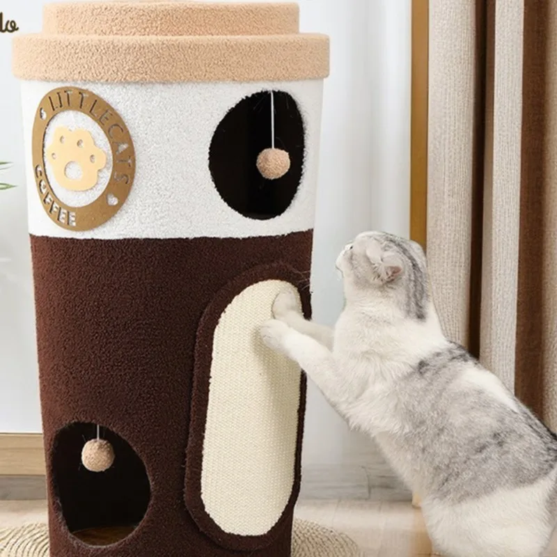 Warming Cats Climbing Frame Cat Nest Cats Tree Integrated Sisal Bucket Multi-layer Toy Winter Warm House Cat Supplies Hot Sale