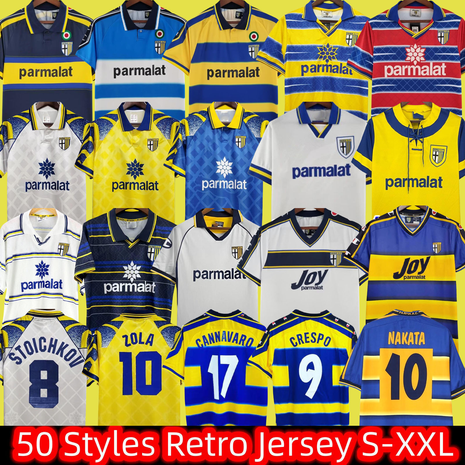1999 2000 Parma Calcio Retro soccer Jersey Classic 1998 95 97 99 00 BAGGIO CRESPO CANNAVARO Vintage Football shirt STOICHKOV THURAM 01 02 03 888888
