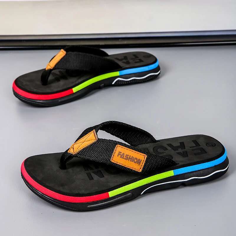 High Quality Green Summer Flip-p Non-slip Beach Slippers for Men Outdoor Flip ps Man Fashion Slides chinelo mascuo