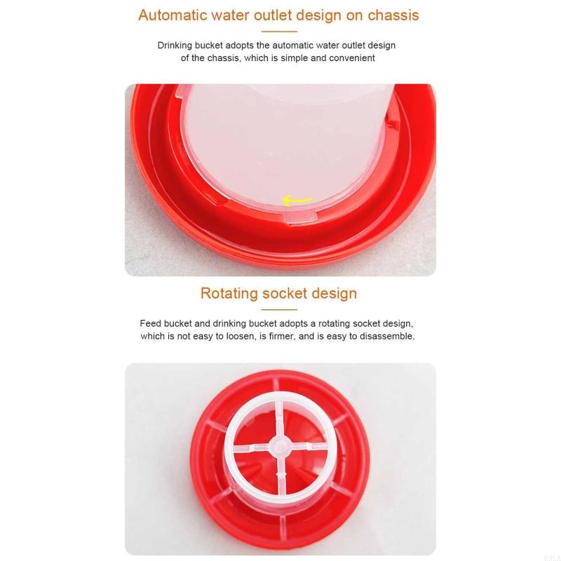 2025 New Baby Chick Feeder Waterer 0.35Lbs Chicken Feeder 5.4 Ounce Chicken Waterer Small Birds Poultry Feeding Equipment