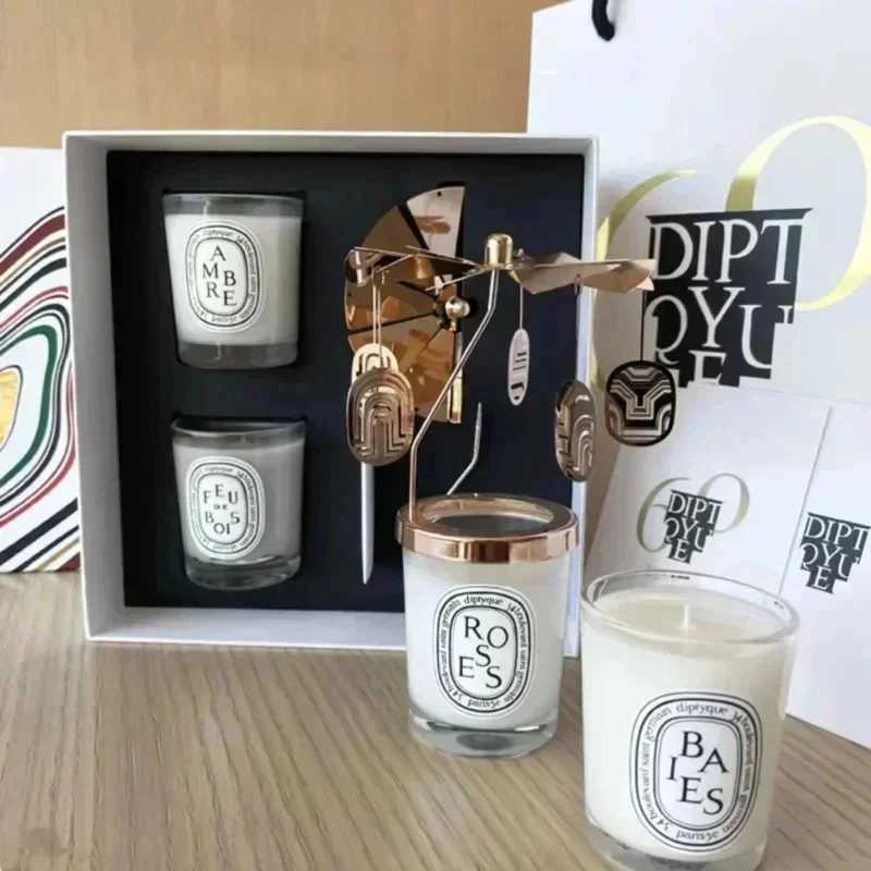 1 Diptyques Romantic Candle Transparent Fragrance Candle Lamp Gift High Quality Aromatherapy perfume Fragrance Home Decoration Y250305