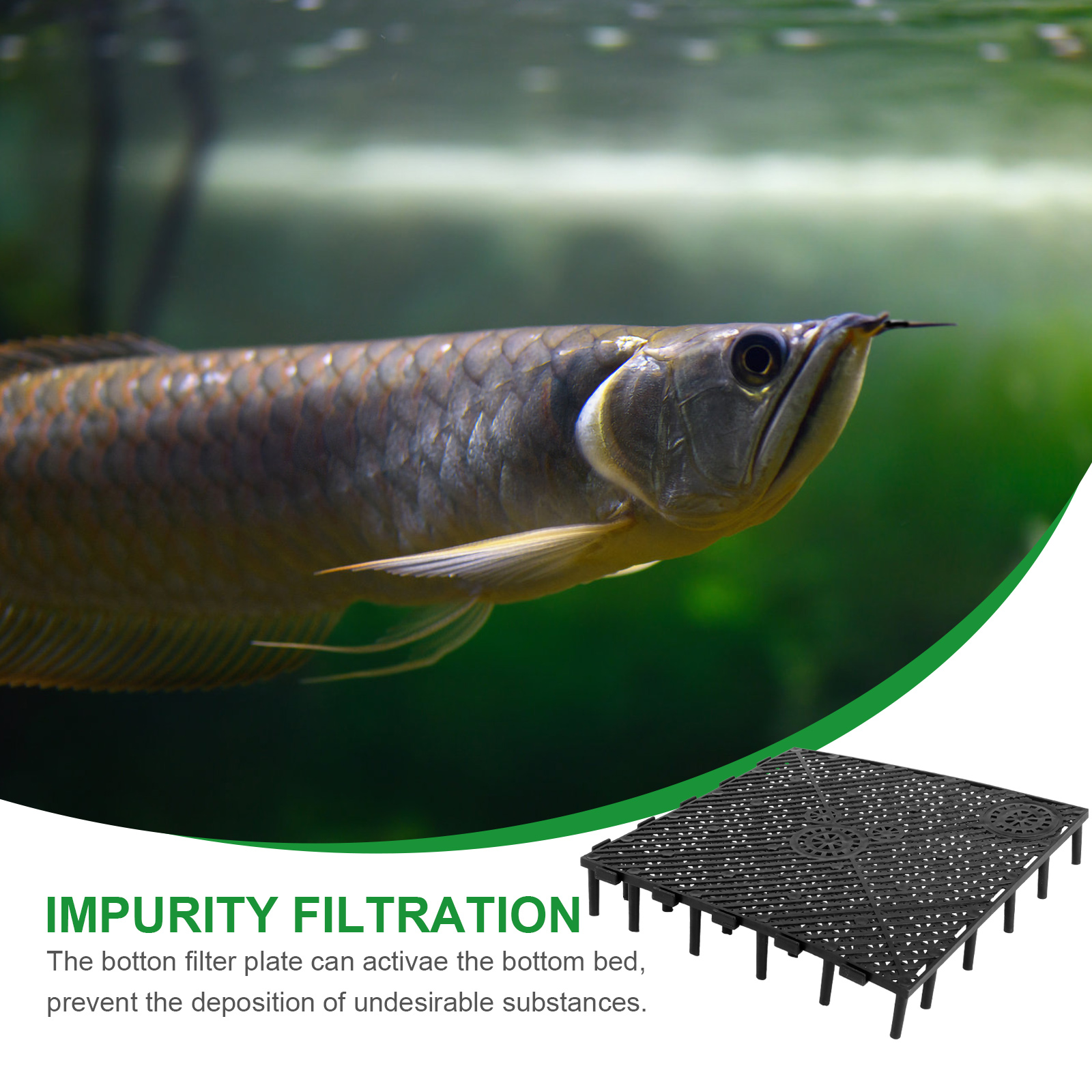 20 Pcs Magnetic Filter Plate Fish Tank Turtle Aquarium Divider Bottom Filtration Tubes